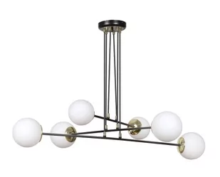 Emibig Ognis lampa wisząca 6-punktowa czarna 966/6 966/6 - Lampy sufitowe - miniaturka - grafika 1