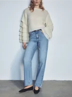 Spodnie damskie - Reserved - Jeansy z paskiem - turkusowy - miniaturka - grafika 1