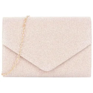 Torebka wieczorowa kopertówka błyszcząca brokatowa różowe złoto - Torebki damskie Torebka wieczorowa kopertówka błyszcząca brokatowa różowe złoto - Torebki damskie - miniaturka - grafika 1
