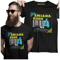 Gadżety dla niej i dla niego - Koszulka na 40 urodziny na CZTERDZIESTKĘ ZMIANA KODU NA 4 Z PRZODU - miniaturka - grafika 1