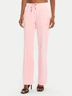 Spodnie sportowe damskie - Juicy Couture Spodnie dresowe Tina JCAPW045 Różowy Regular Fit - miniaturka - grafika 1
