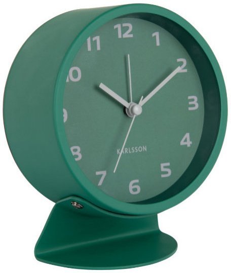 Karlsson Budzik Karlsson KA6082GR zielony na podstawce 14 cm .
