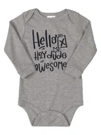 Body dla niemowląt - Niemowlęce body z długim rękawem szare Up Baby r.56/62 - miniaturka - grafika 1