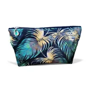 Kosmetyczki, organizery i kuferki - Kosmetyczka damska organizer do torebki etui kosmetyczka welurowa pióra - miniaturka - grafika 1