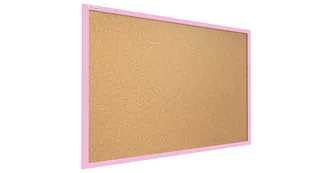 Tablica korkowa, różowa, 90x60 cm - Tablice i flipcharty - miniaturka - grafika 1