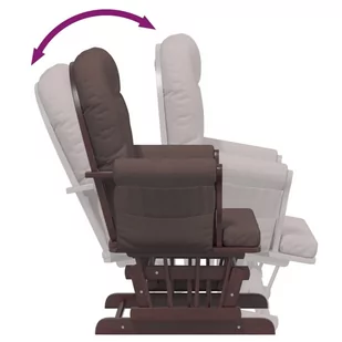 Fotel pływający z podnóżkiem, brązowy, obity tkaniną Lumarko! - Fotele - miniaturka - grafika 10