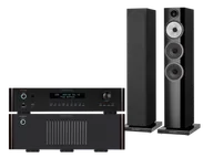 Zestawy stereo - Rotel RC-1572 MkII (srebrny) + RB-1582 MkII (srebrny) + Node (biały) + 704 S3 (biały) - miniaturka - grafika 1