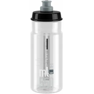 Elite Elite Bidon Jet Przeźroczysty-Szare Logo 550 ml - Shakery i bidony sportowe - miniaturka - grafika 1