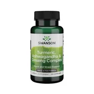 Układ pokarmowy - Swanson Full Spectrum Turmeric Ashwagandha & Ginseng 60 Kapsułek - miniaturka - grafika 1