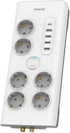 Listwy zasilające - Listwa zasilająca Philips ochrona przeciwprzepięciowa 6 gniazd + 4 x USB-A + 1 x USB-C SPN7061WA-39 - miniaturka - grafika 1