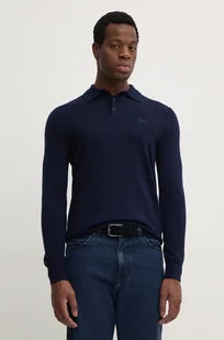 Guess sweter wełniany męski kolor granatowy lekki M4BR54.Z3ID0 - Swetry męskie - miniaturka - grafika 1