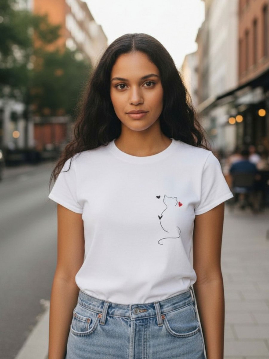 Bawełniany t-shirt z nadrukiem biały XL