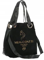 Torebki damskie - Torebka Damska Listonoszka Worek Shopper na Ramię Duża Torba JY505 Czarna - miniaturka - grafika 1