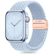 Akcesoria do smartwatchy - Pasek nylonowy do Apple Watch 4 / 5 / 6 / 7 / 8 / 9 / SE (38 / 40 / 41 mm) NylonMag Baby Blue - miniaturka - grafika 1