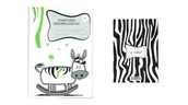 Szkolne artykuły papiernicze - Biurfol Okładka na książeczkę zdrowia dziecka Zebra KZ-01 - miniaturka - grafika 1