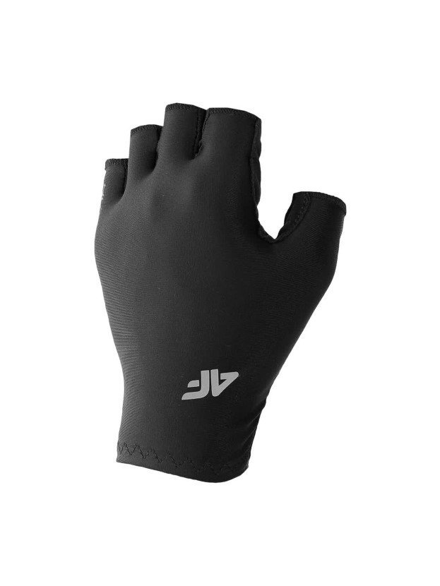 Rękawiczki rowerowe z żelowymi wkładkami uniseks 4F 4FWSS24AFGLU122-20S Czarny