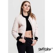 Kurtki damskie - Kurtka Urban Classisc Bomber Quilt Pink - miniaturka - grafika 1