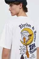 Koszulki męskie - Volcom t-shirt bawełniany męski kolor biały z nadrukiem - miniaturka - grafika 1