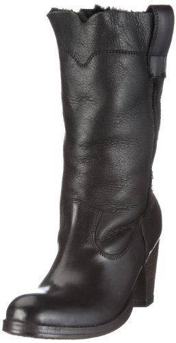 Buffalo London Damskie kozaki 1005 W 01 COW Montone, czarny - Czarny Czarny 01-39 eu