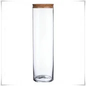 Wazony i flakony - Pojemnik szklany cylinder H-60 cm D-15 cm z korkiem - miniaturka - grafika 1