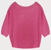 Swetry damskie - Luźny sweter z kokardą na plecach neonowy róż (759ART) - MADE IN ITALY - miniaturka - grafika 1