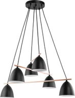 Lampy sufitowe - TK Lighting Aida Black 2577 Lampa wisząca nowoczesna Oprawa metalowa 6x60W biały czarny - miniaturka - grafika 1