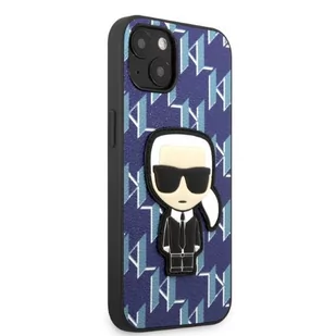 Karl Lagerfeld KLHCP13SPMNIKBL iPhone 13 mini 5,4" hardcase niebieski/blue Monogram Ikonik Patch - Etui i futerały do telefonów - miniaturka - grafika 4