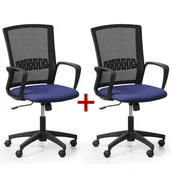 Fotele i krzesła biurowe - B2B Partner Krzesło biurowe Roy 1+1 Gratis, niebieski 415055 - miniaturka - grafika 1