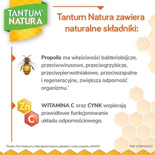 ANGELINI PHARMA POLSKA Sp.z o.o. Tantum natura x 15 past.sm.pomar.-miodowy - Przeziębienie i grypa - miniaturka - grafika 3