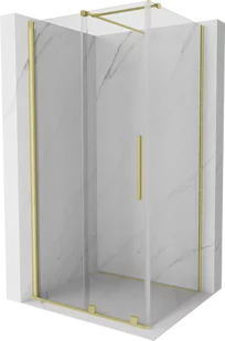 Mexen Velar kabina prysznicowa rozsuwana 90x100 cm, transparent, złota szczotkowana - 871-090-100-01-55 - Kabiny prysznicowe - miniaturka - grafika 1