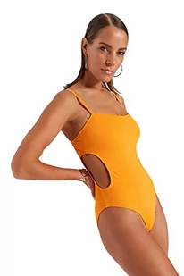 Trendyol Damski strój kąpielowy z gładkiej dzianiny, pomarańczowy, 40 - Stroje kąpielowe - miniaturka - grafika 1