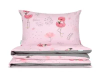 Pościel dla dzieci - Pościel 100x135 niemowlęca Różowy Świat Flamingów z plecaczkiem - miniaturka - grafika 1