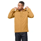 Kurtki męskie - Męska kurtka polarowa Jack Wolfskin WALDSEE HOODED JKT M honey yellow - S - miniaturka - grafika 1