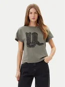 Koszulki i topy damskie - Noisy May T-Shirt 27030135 Szary Regular Fit - miniaturka - grafika 1