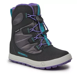 Śniegowce Merrell Snow Bank 4.0 Wtrpf Mk167148 Black/Purple/Turq - Buty dla chłopców - miniaturka - grafika 1