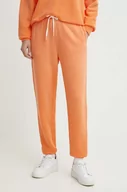 Spodnie damskie - Polo Ralph Lauren spodnie dresowe bawełniane kolor pomarańczowy gładkie 211935585 - miniaturka - grafika 1