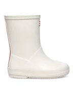 Buty dla dziewczynek - Hunter Kalosze HFC-03 Écru - miniaturka - grafika 1