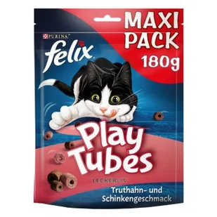 Felix Play Tubes 5 x 180 g O smaku indyka i szynki - Przysmaki dla kotów - miniaturka - grafika 1