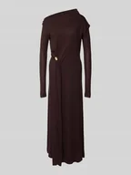 Sukienki - Sukienka taliowana z dzianiny z mieszanki lyocellu i kaszmiru model ‘EVARGO’ - miniaturka - grafika 1