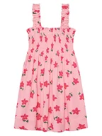 Sukienki i spódniczki dla dziewczynek - Original Marines Sukienka letnia DFP3261CF Różowy Regular Fit - miniaturka - grafika 1