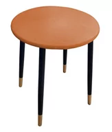 Taborety i hokery - Taboret TRIX AL8 olcha orange podstawa czarna/złota - miniaturka - grafika 1