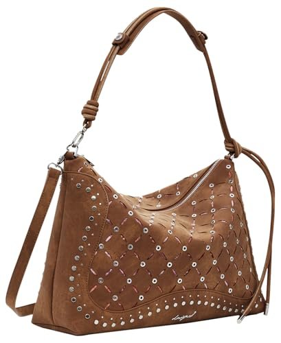 Desigual Torba damska Yankee, SHOULDERBAG, Brązowy brązowy