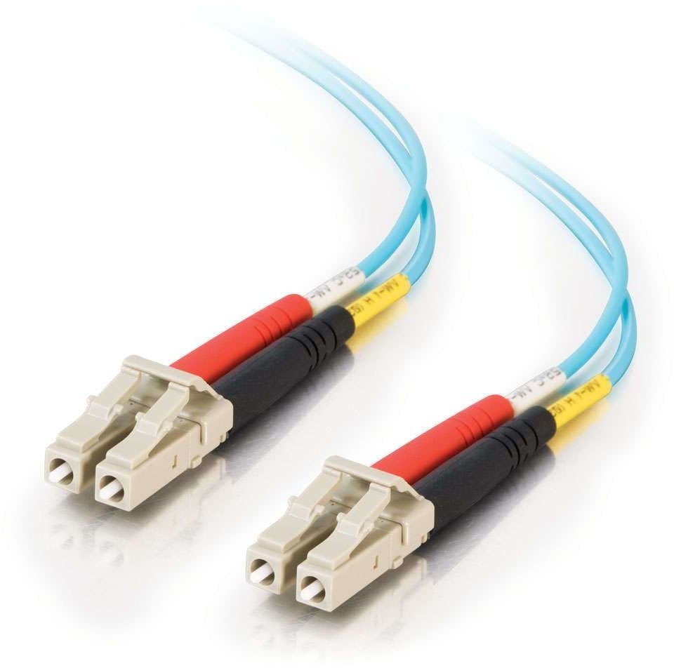 C2G LC-LC 10Gb 50/125 OM3 Duplex Multimode PVC Fiber Optic Cable LSZH - Netzwerkkabel - LC Multi-Mode M zu LC Multi-Mode M - 10 m - Glasfaser - Duplex - 50/125 Mikrometer - OM3 - halogenfrei - Aquamarin