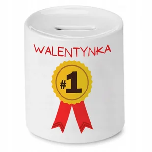SKARBONKA PREZENT WALENTYNKI WALENTYNKA NUMER 1 z Nadrukiem ze Zdjęciem - Skarbonki - miniaturka - grafika 1