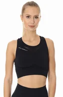 Koszulki sportowe damskie - Top sportowy damski Brubeck Gym Crop Top CR10210 czarny - miniaturka - grafika 1