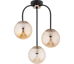 Żyrandol natynkowy GAMMA 3xE14/10W/230V czarny/złoty - Lampy sufitowe - miniaturka - grafika 1