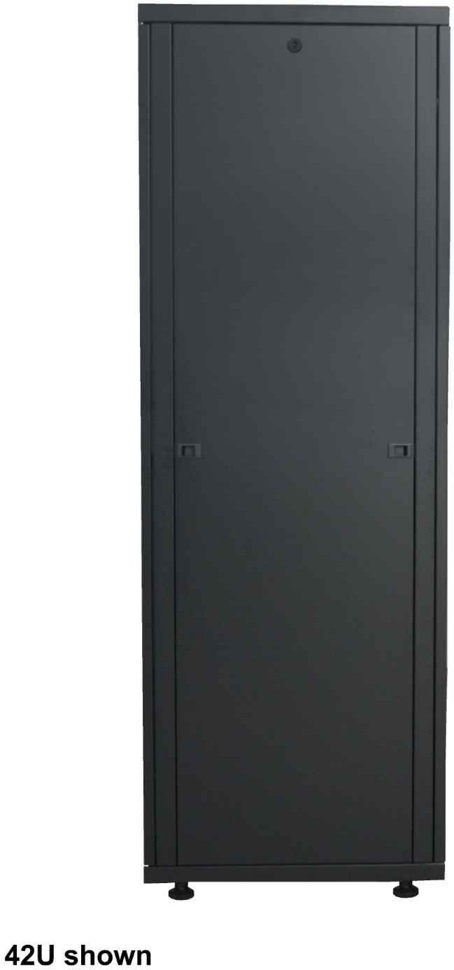 INTELLINET 18,3cm 19Zoll Serverschrank Basic Line 22 HE 1144x600x800mm HxBxT Flatpack Traglast 600kg schwarz 715362