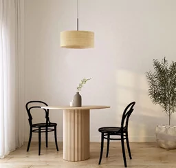 Lampa wisząca boho z rattanowym abażurem FI 40 CM OLIVIA RATTAN - Lampy sufitowe - miniaturka - grafika 1