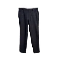 Spodnie męskie - M&S Spodnie Męskie w Kratę Skinny Eleganckie Granatowe W86 L84 - miniaturka - grafika 1