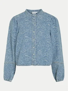 Vila Koszula jeansowa Chris 14103484 Niebieski Regular Fit - Koszule damskie - miniaturka - grafika 1